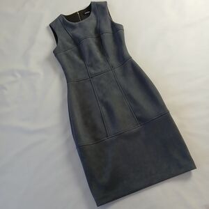 DKNY Faux Suede Sleeveless Sheath Dress